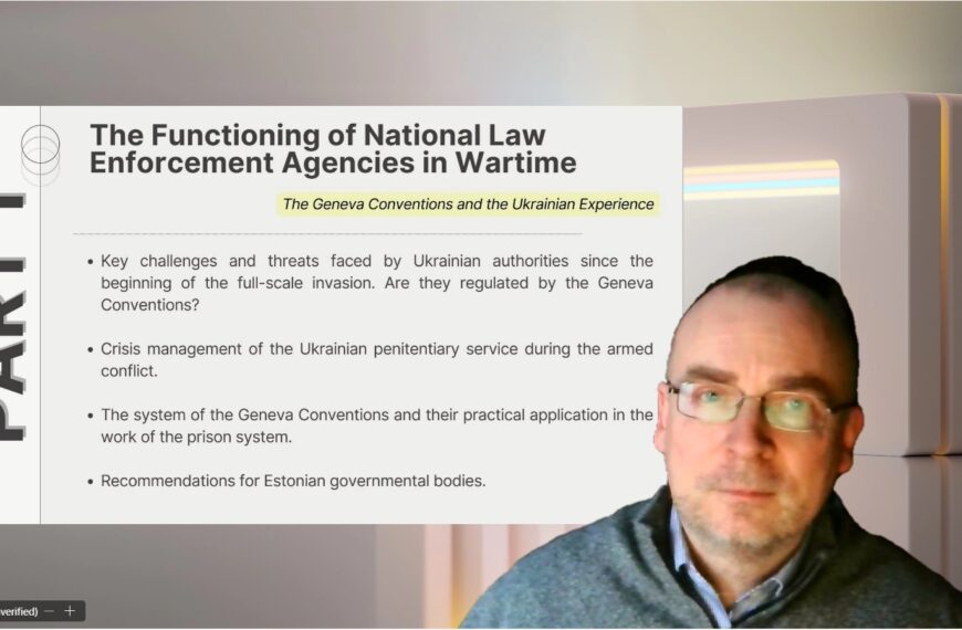 Пілотні гостьові лекції для Коледжу пенітенціарної служби Естонії